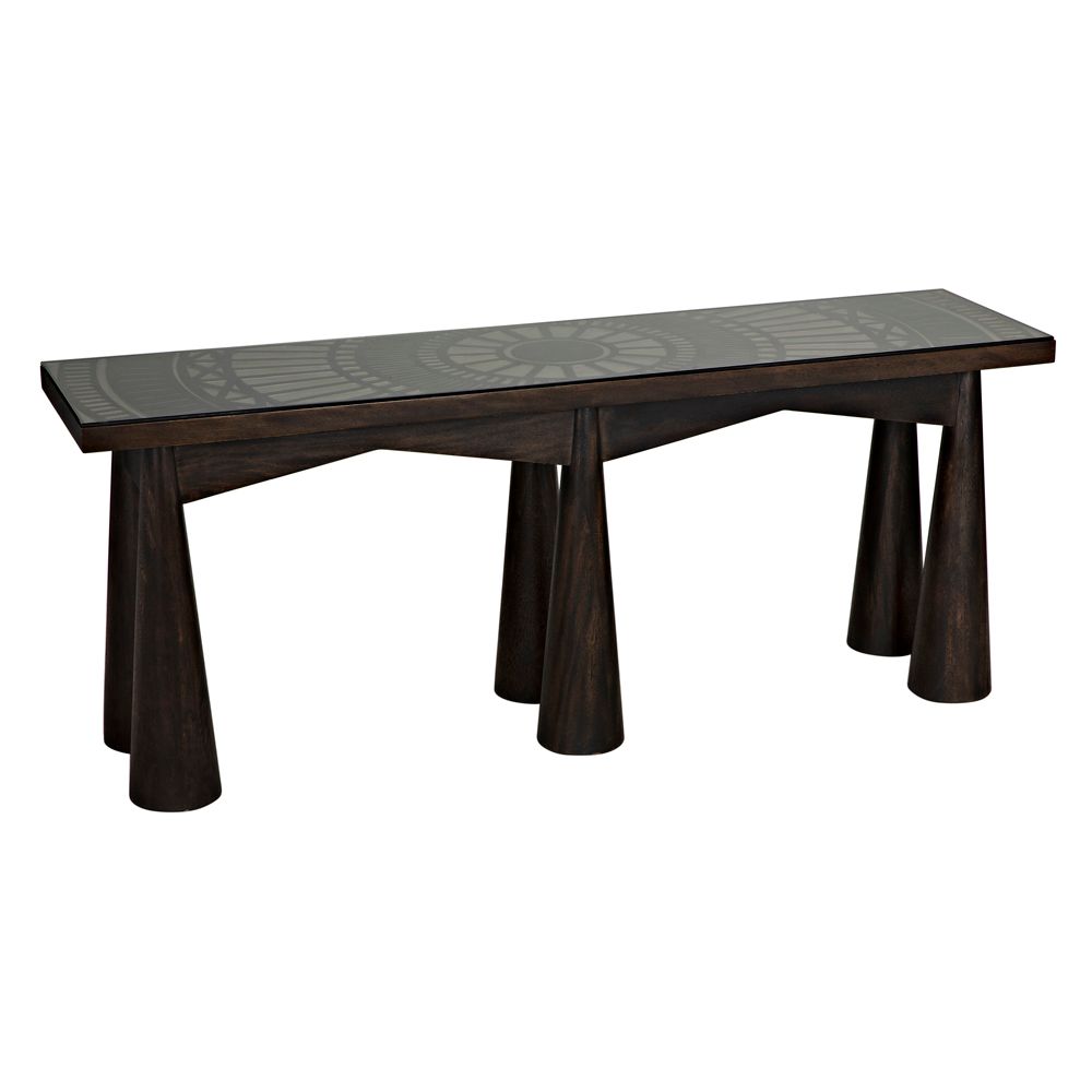 Tutankhamun Console, Ebony Walnut by NOIR