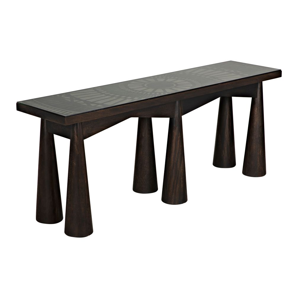 Tutankhamun Console, Ebony Walnut by NOIR