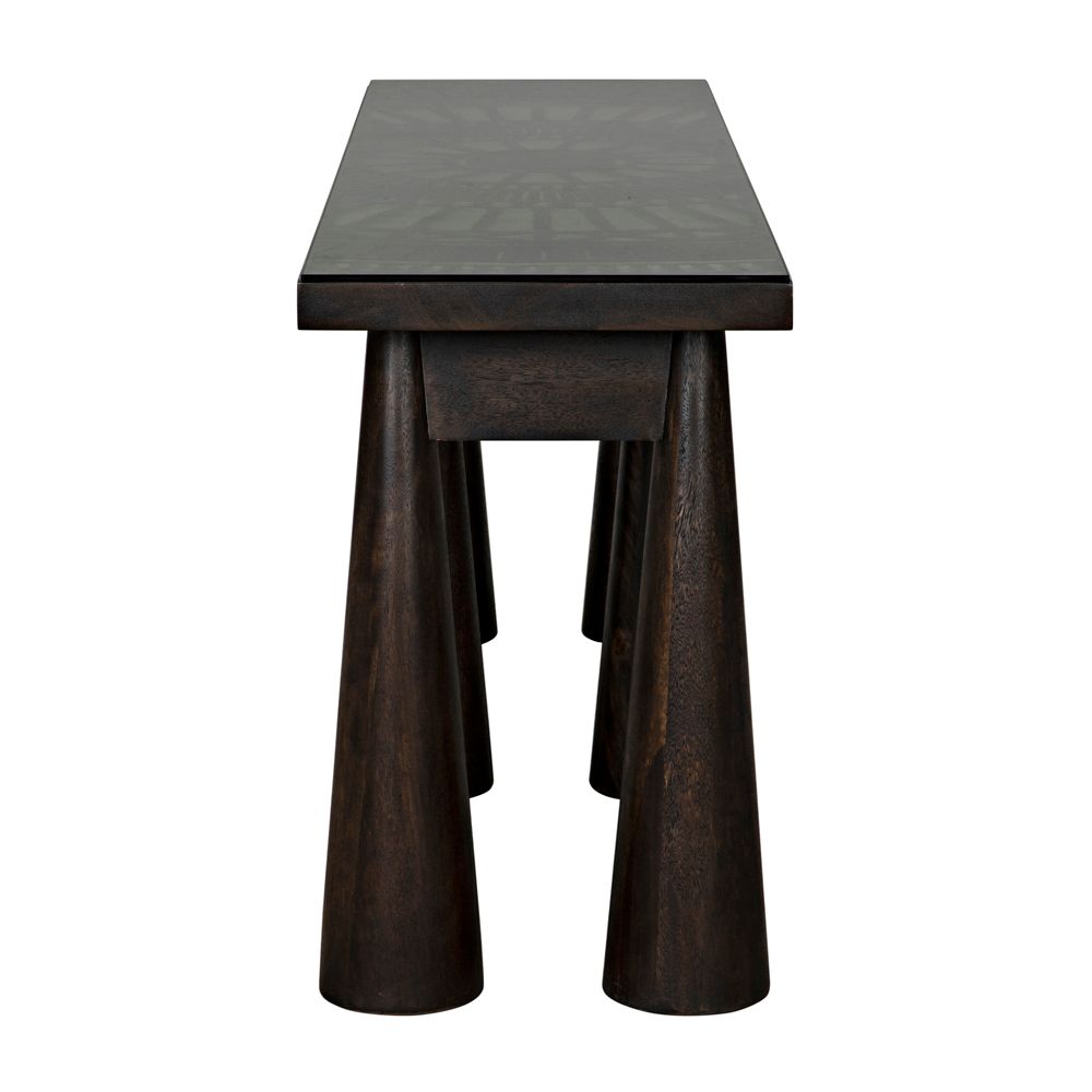 Tutankhamun Console, Ebony Walnut by NOIR