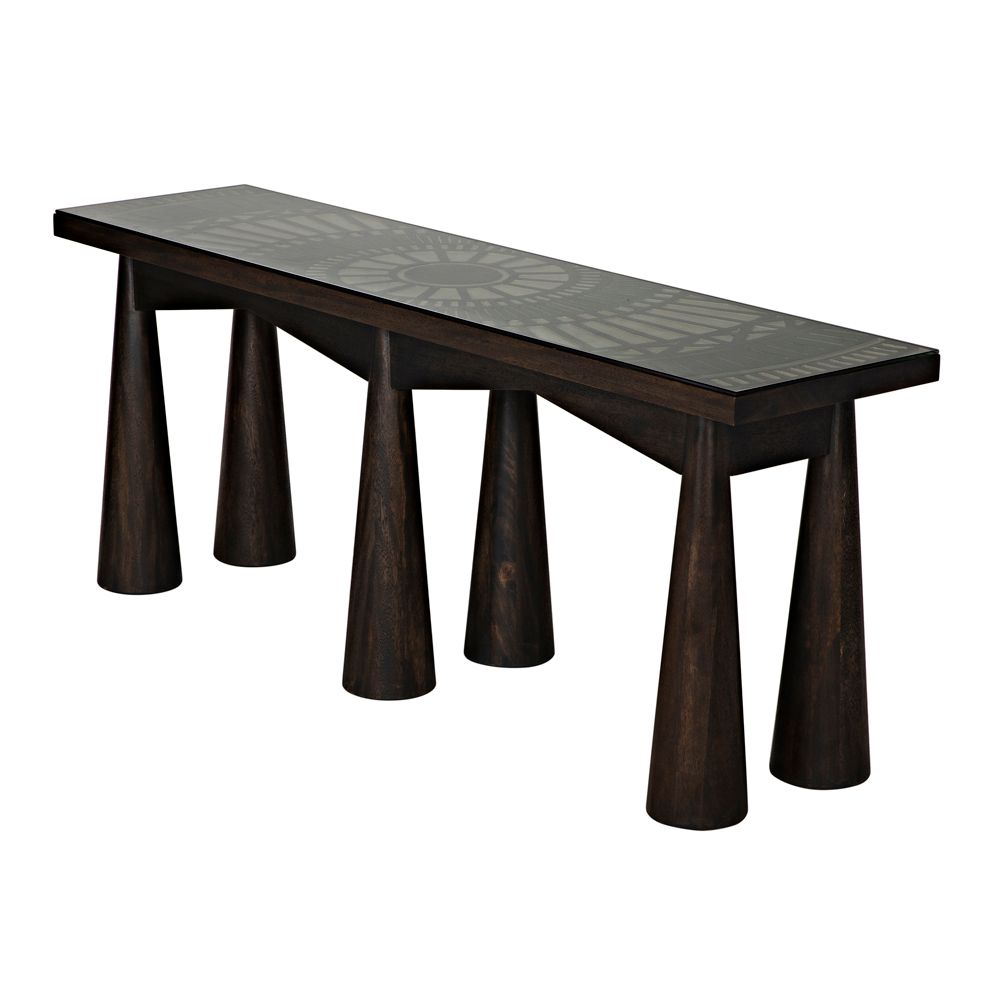 Tutankhamun Console, Ebony Walnut by NOIR