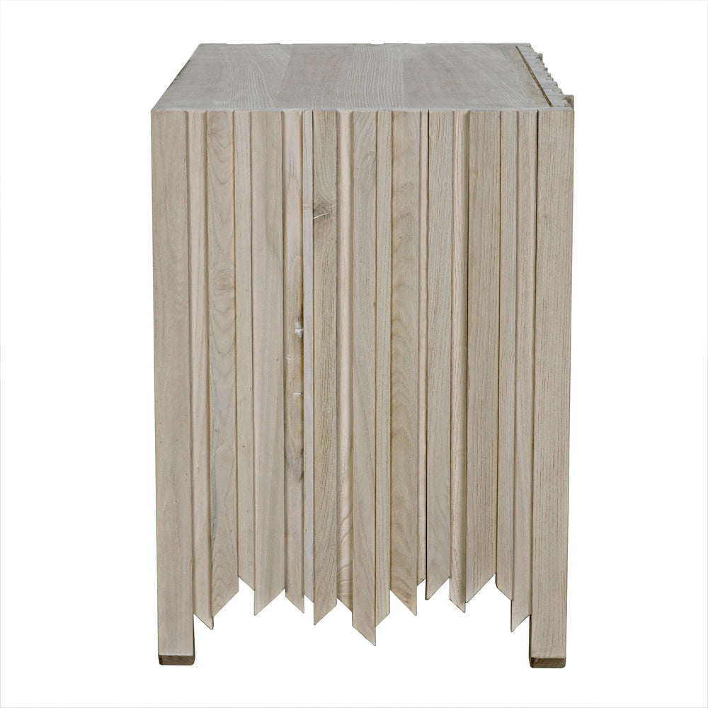 Desdemona 3 Drawer Chest, Bleached Elm by NOIR