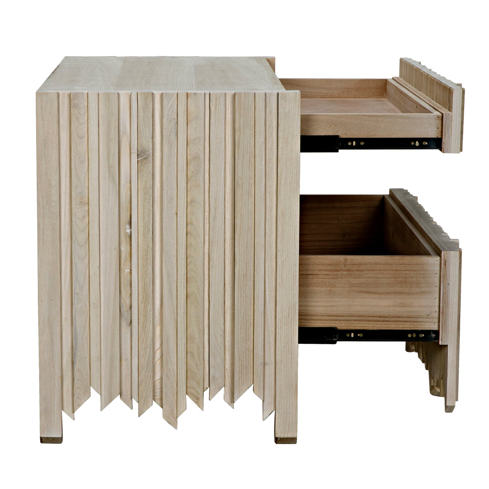 Desdemona 3 Drawer Chest, Bleached Elm by NOIR
