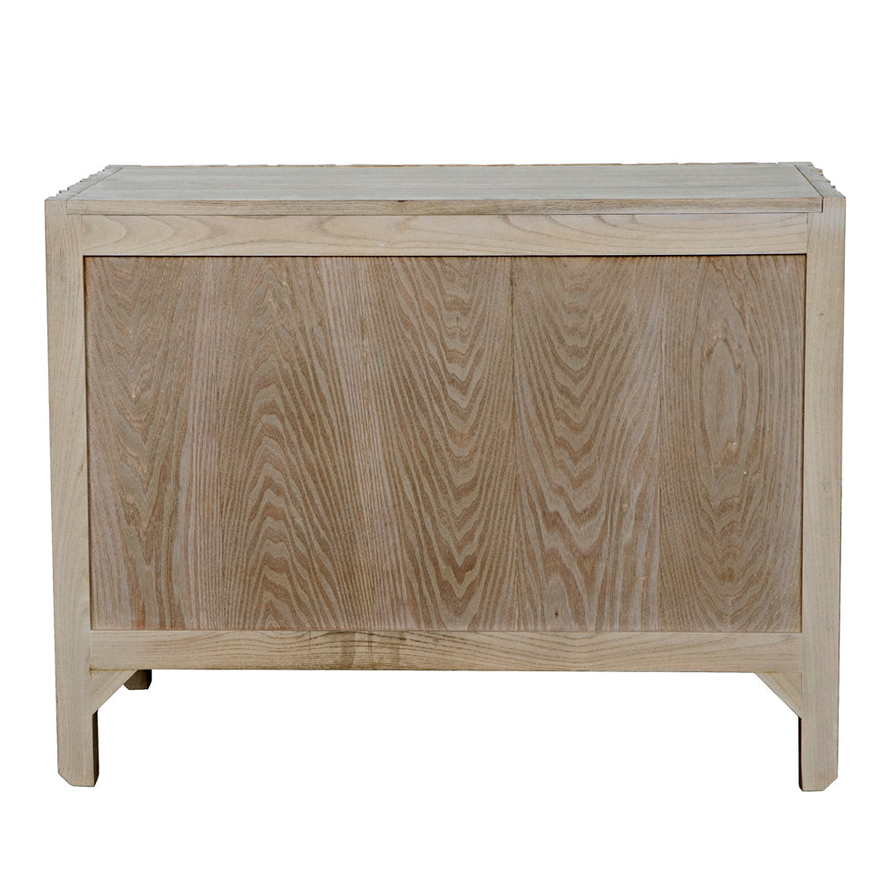 Desdemona 3 Drawer Chest, Bleached Elm by NOIR