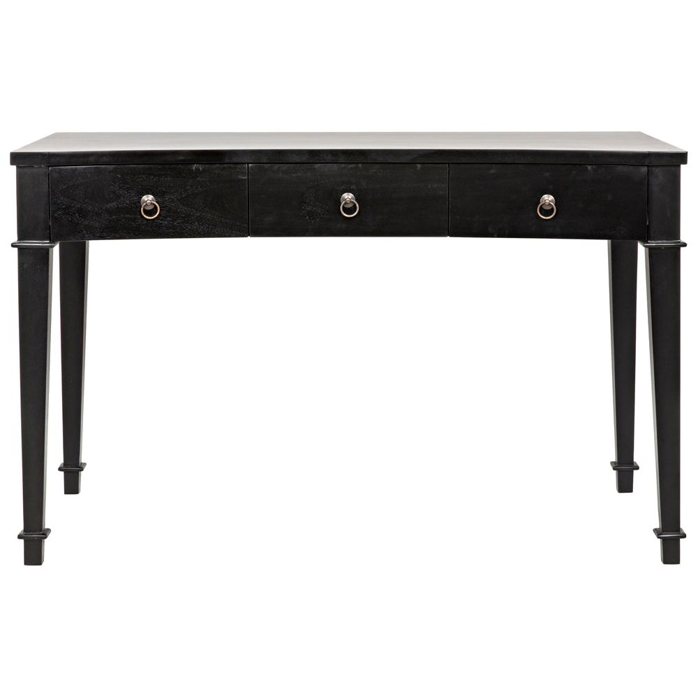 Curba Desk, Hand Rubbed Black by NOIR