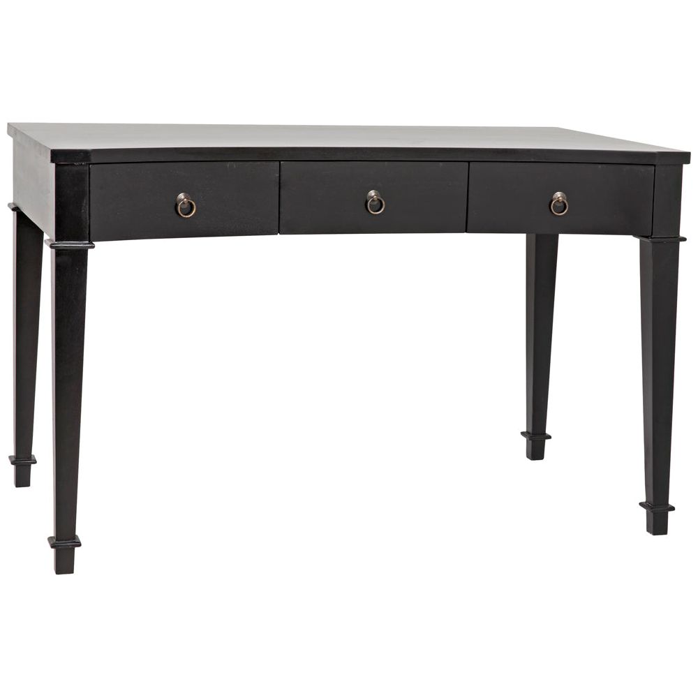 Curba Desk, Hand Rubbed Black by NOIR