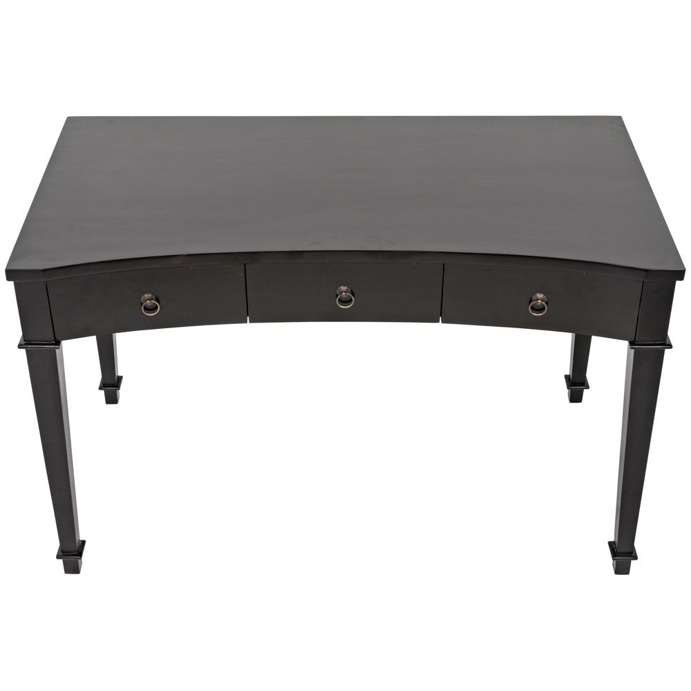 Curba Desk, Hand Rubbed Black by NOIR