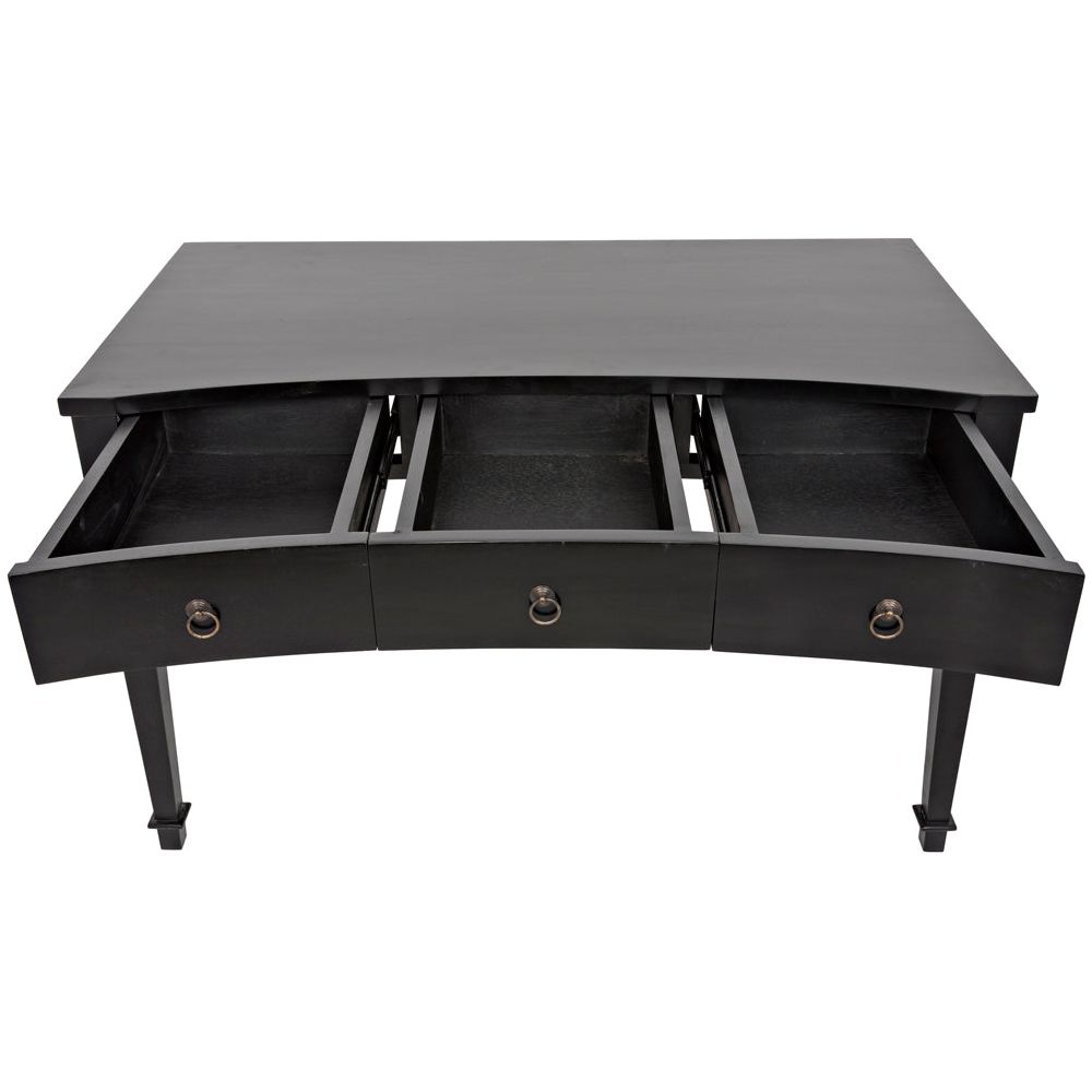 Curba Desk, Hand Rubbed Black by NOIR