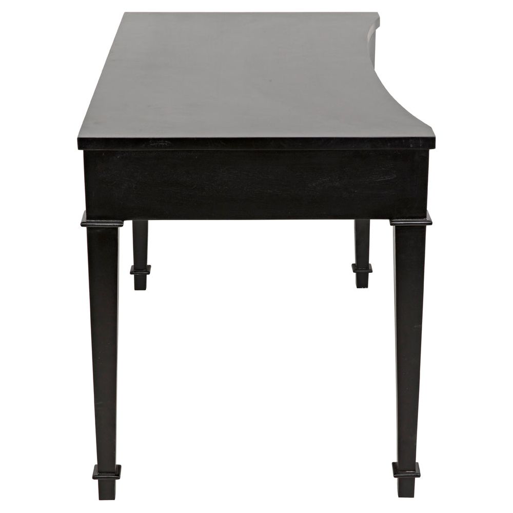 Curba Desk, Hand Rubbed Black by NOIR