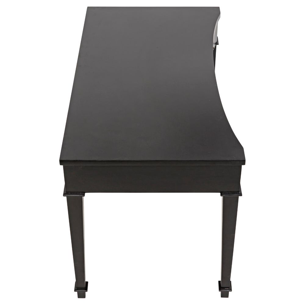 Curba Desk, Hand Rubbed Black by NOIR