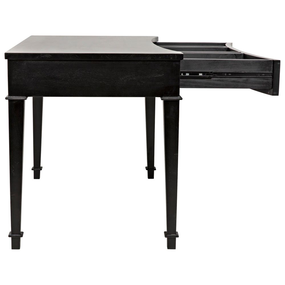 Curba Desk, Hand Rubbed Black by NOIR