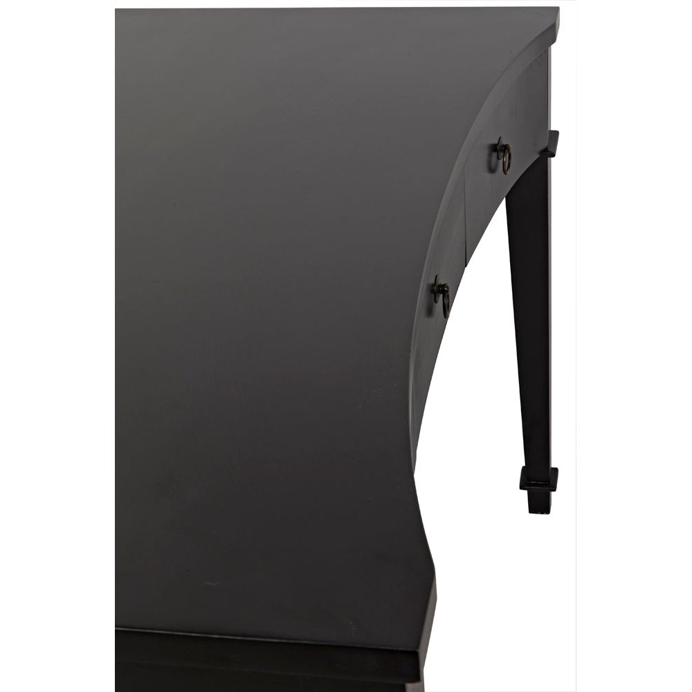 Curba Desk, Hand Rubbed Black by NOIR