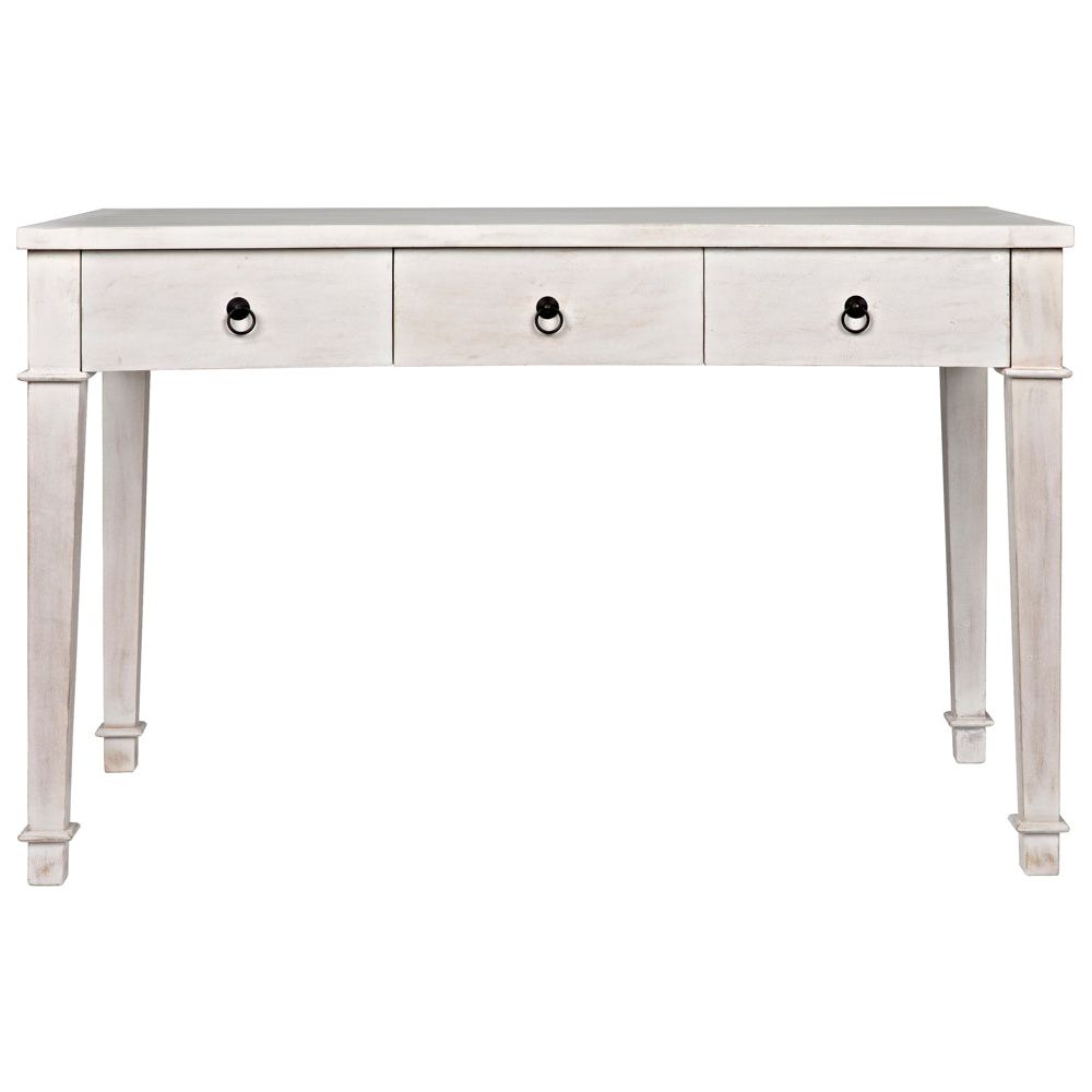 Curba Desk, White Wash by NOIR