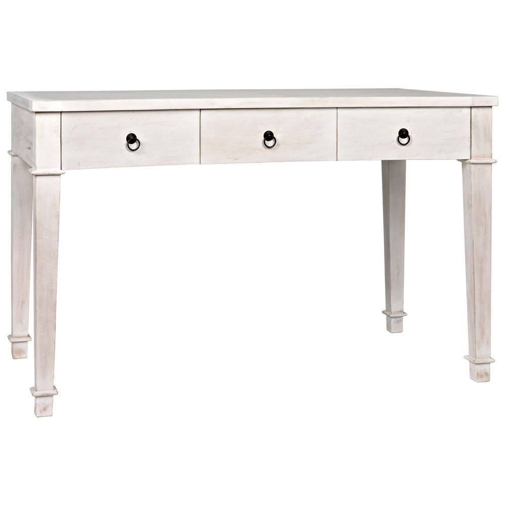 Curba Desk, White Wash by NOIR