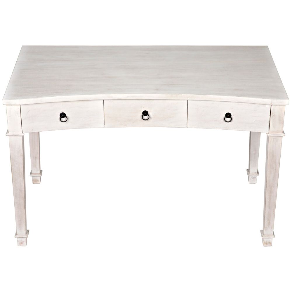 Curba Desk, White Wash by NOIR