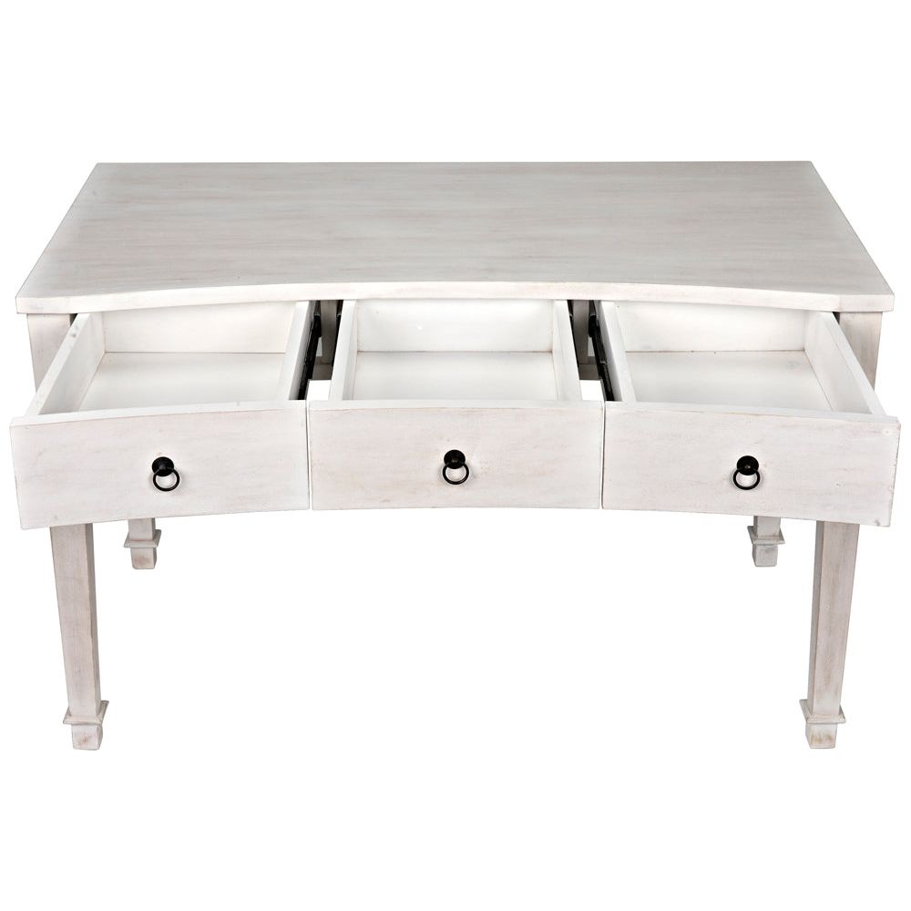 Curba Desk, White Wash by NOIR