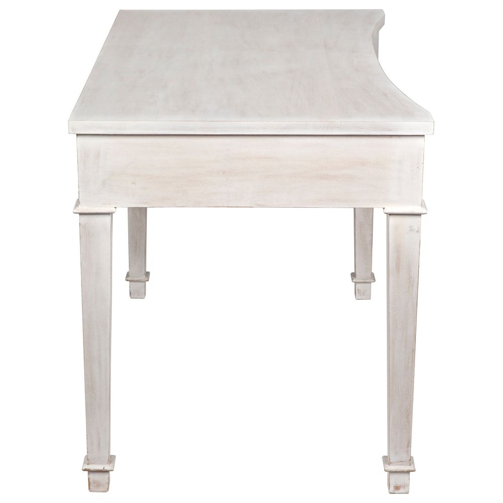 Curba Desk, White Wash by NOIR