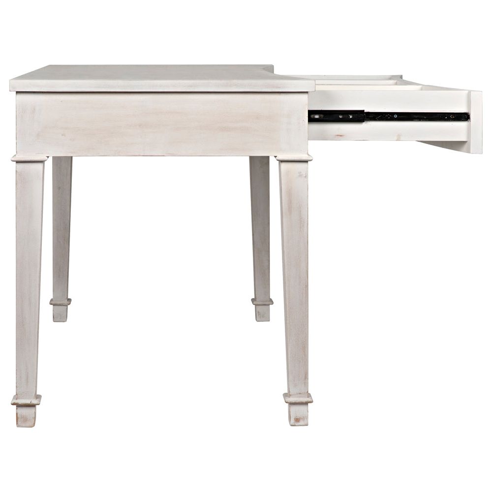 Curba Desk, White Wash by NOIR
