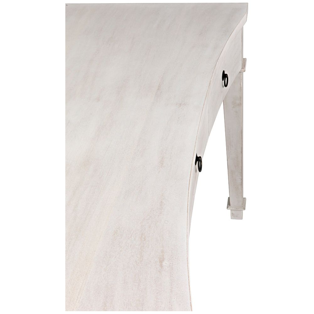 Curba Desk, White Wash by NOIR