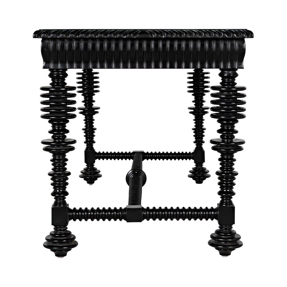 Portuguese Desk, Small, Hand Rubbed Black by NOIR