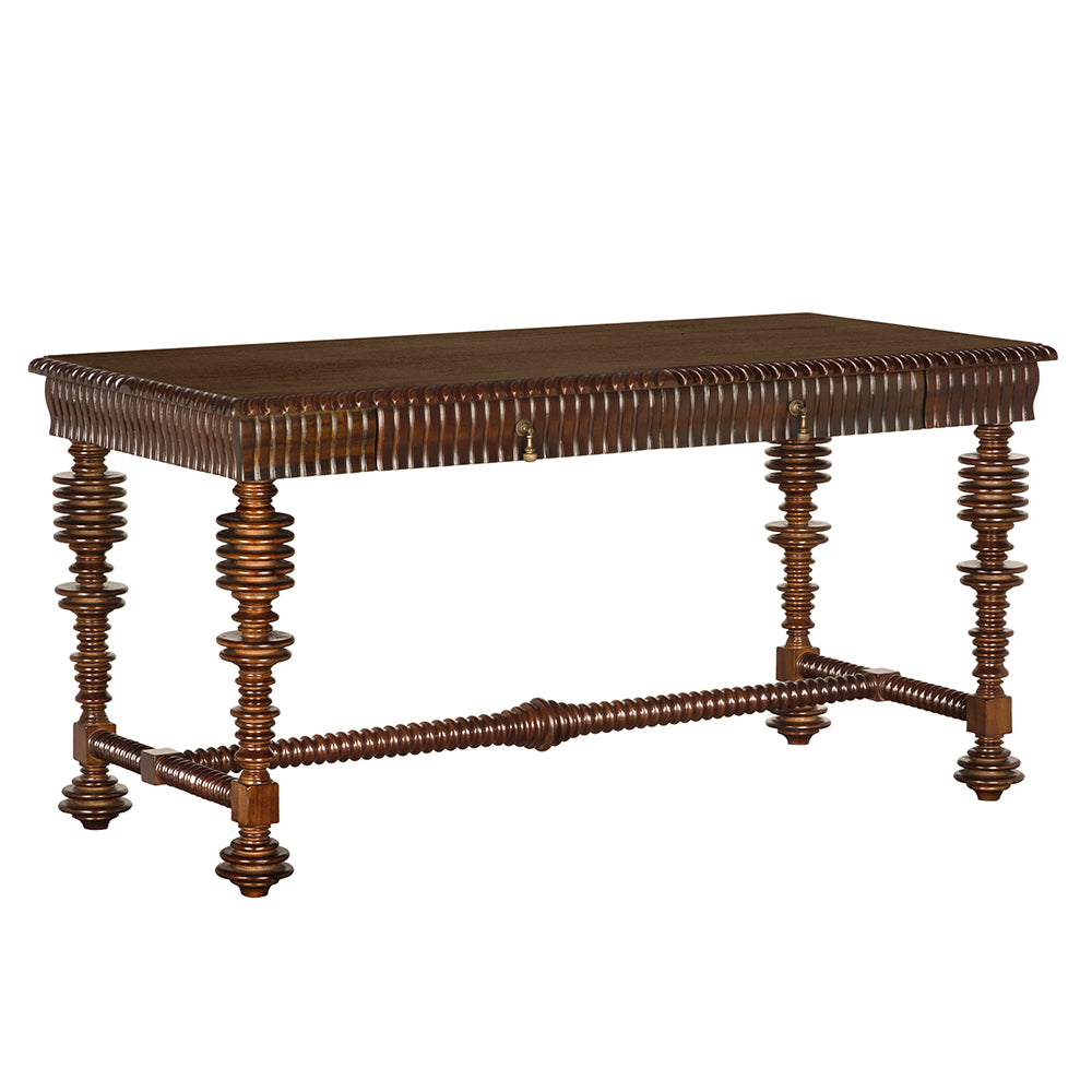 Portuguese Desk, Small, Hand Rubbed Brown by NOIR