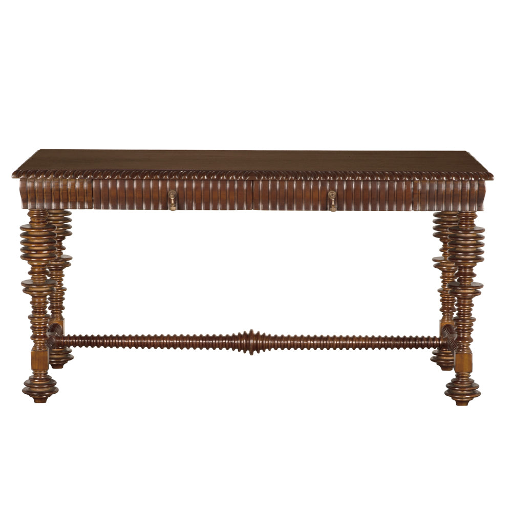 Portuguese Desk, Small, Hand Rubbed Brown by NOIR