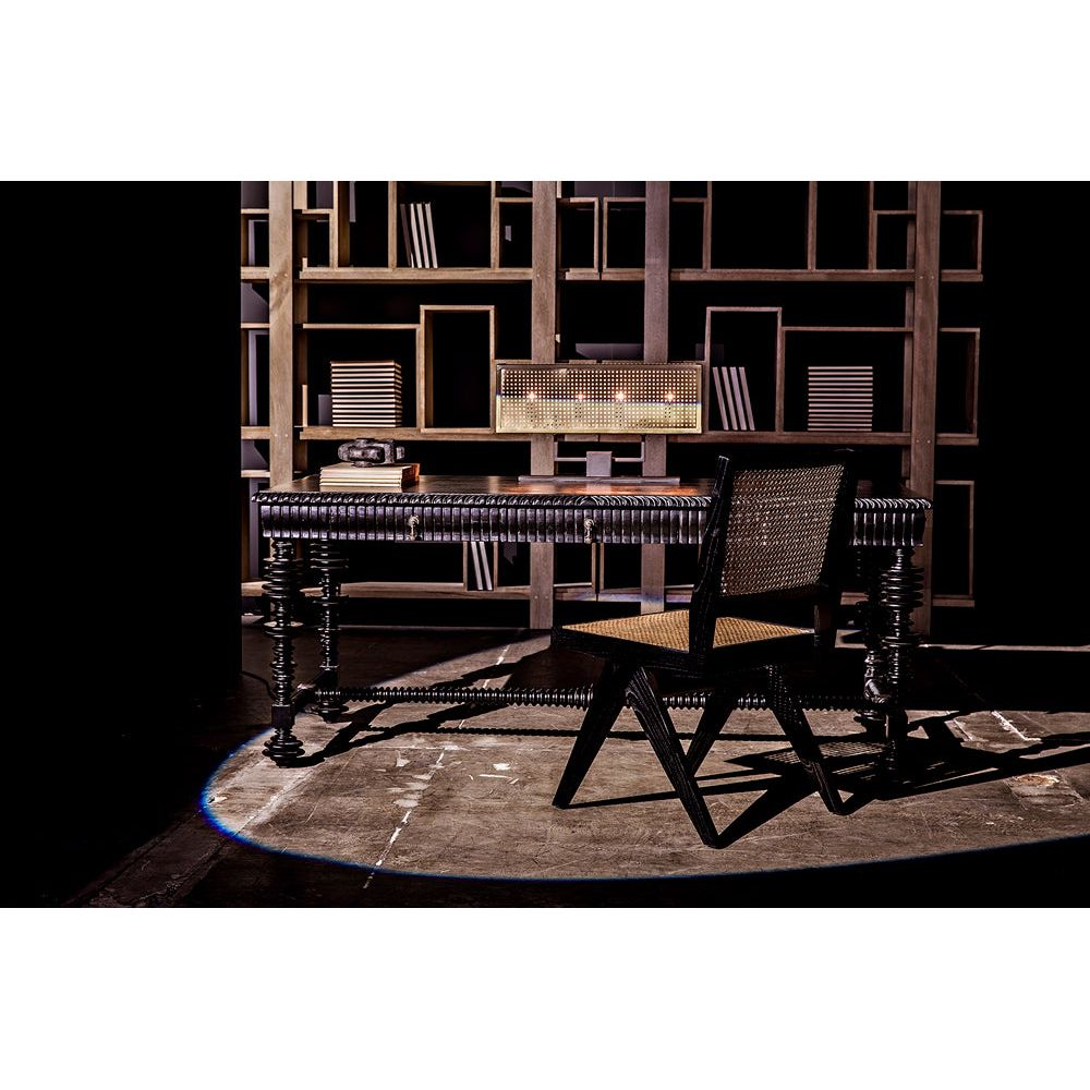 Portuguese Desk, Hand Rubbed Black by NOIR