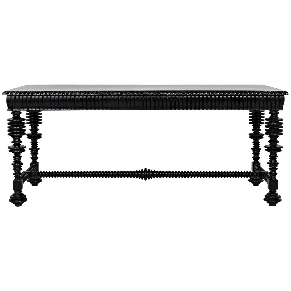 Portuguese Desk, Hand Rubbed Black by NOIR