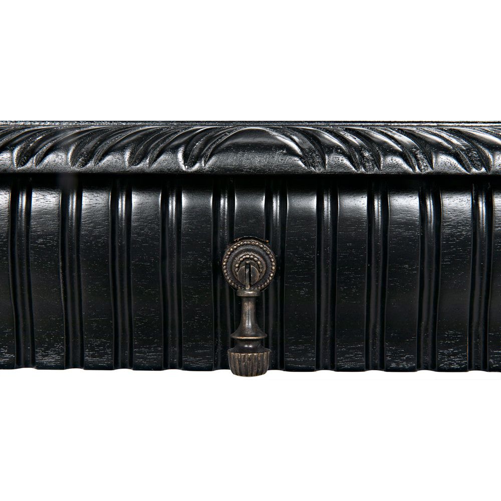 Portuguese Desk, Hand Rubbed Black by NOIR