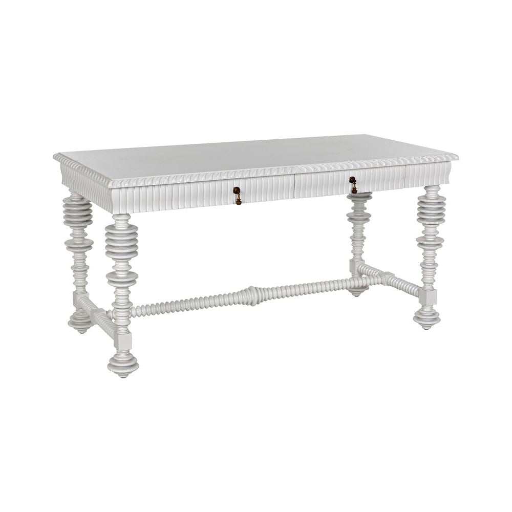 Portuguese Desk, Small, Solid White by NOIR