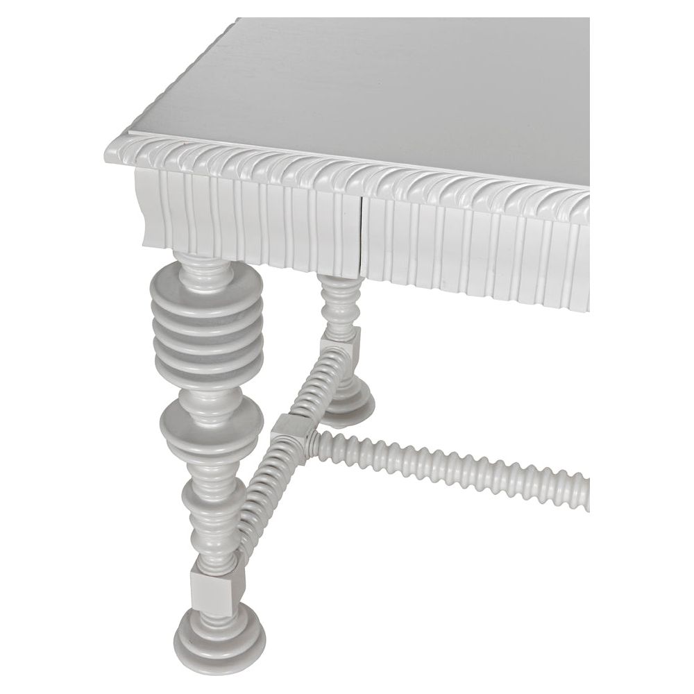 Portuguese Desk, Small, Solid White by NOIR