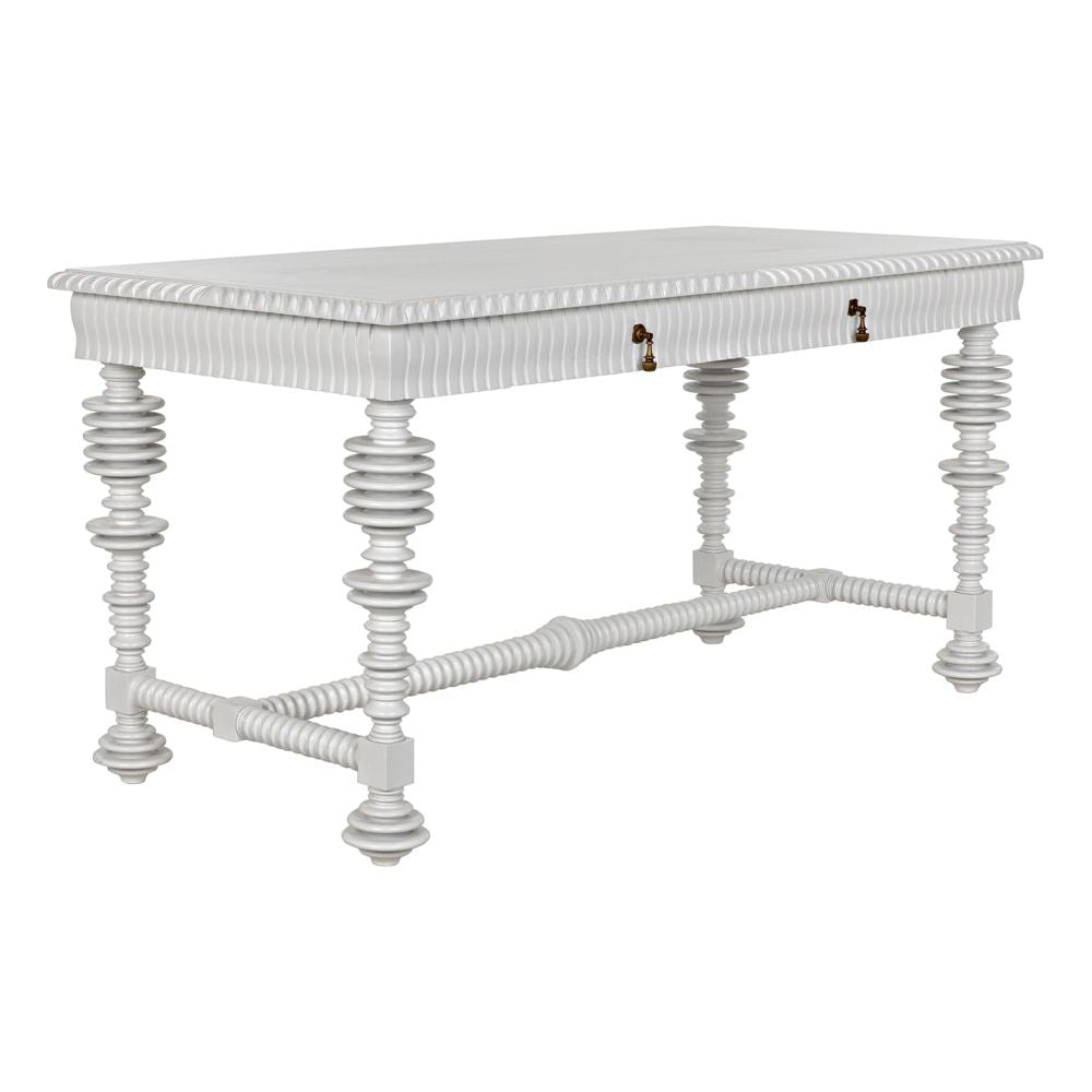 Portuguese Desk, Small, Solid White by NOIR