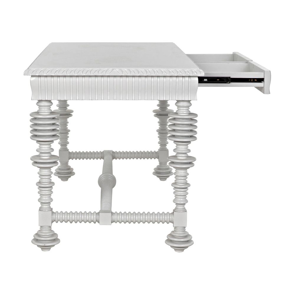 Portuguese Desk, Small, Solid White by NOIR