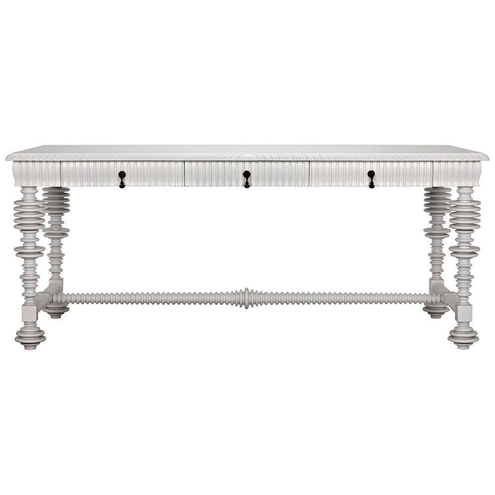 Portuguese Desk, Solid White by NOIR