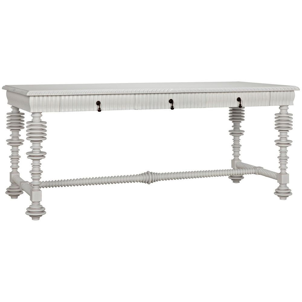 Portuguese Desk, Solid White by NOIR