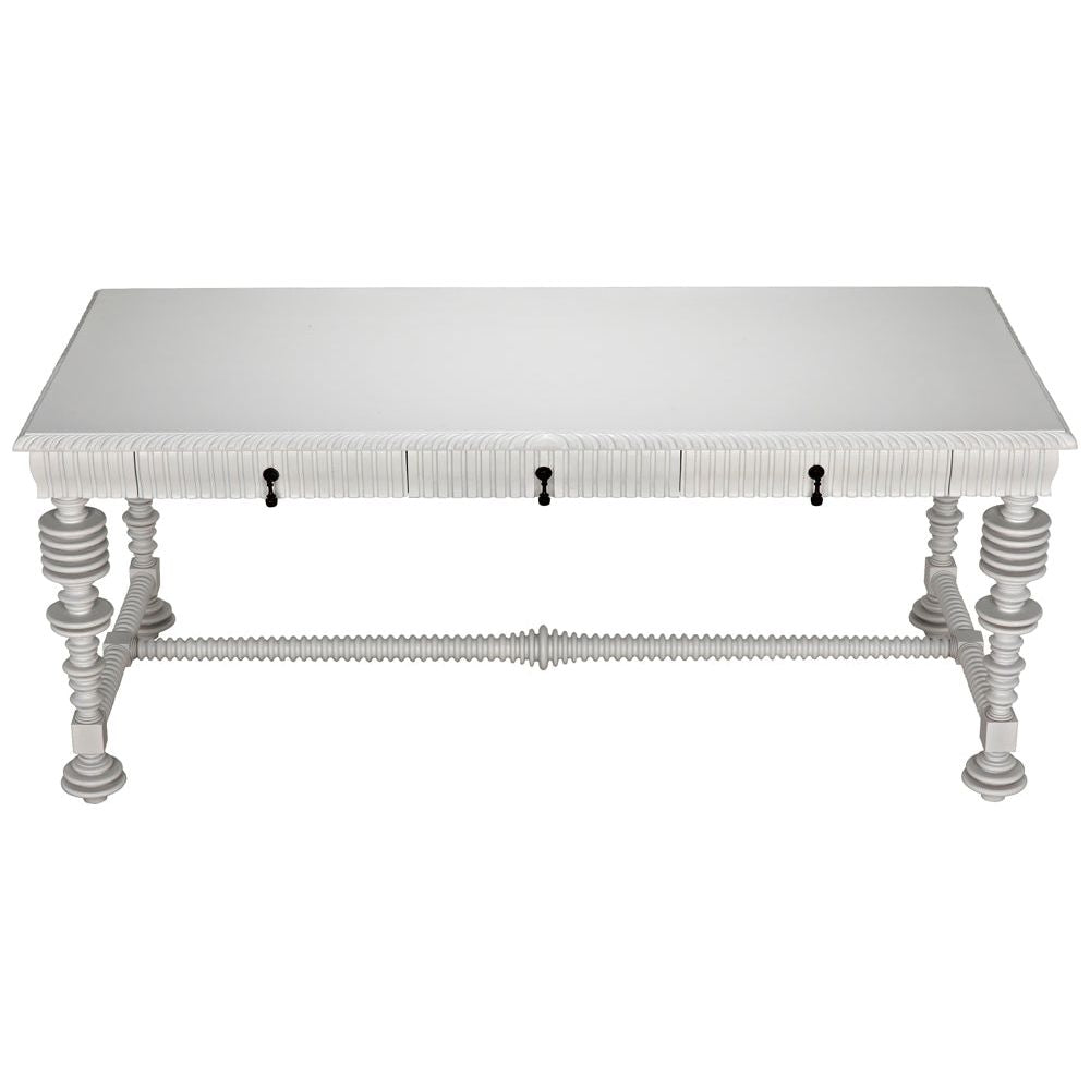 Portuguese Desk, Solid White by NOIR