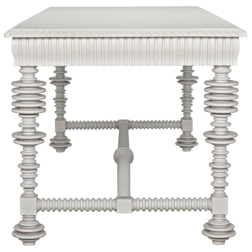 Portuguese Desk, Solid White by NOIR