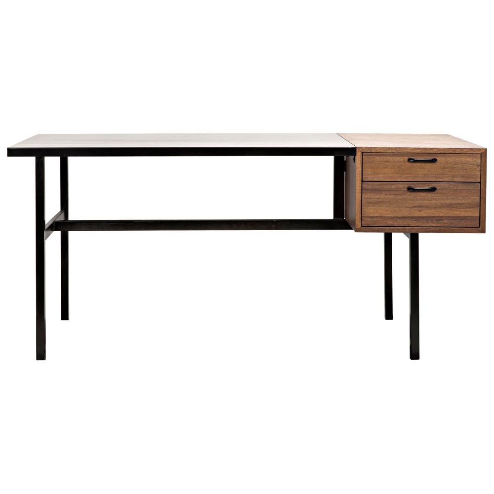 Algeron Desk with Black Iron by NOIR