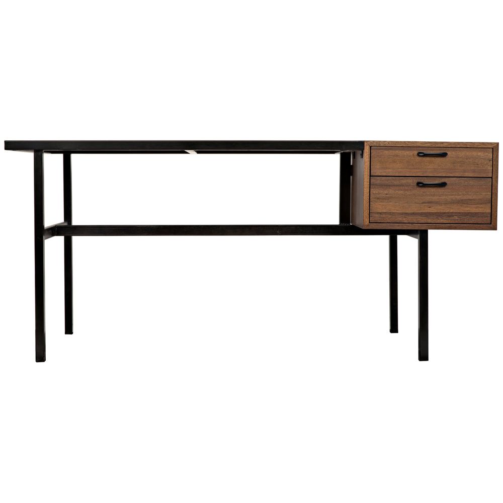 Algeron Desk with Black Iron by NOIR