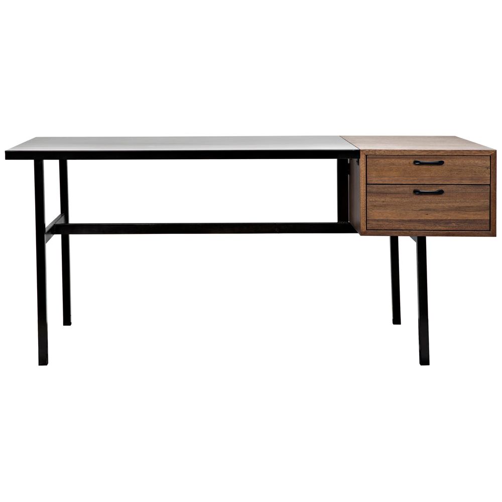 Algeron Desk with Black Iron by NOIR