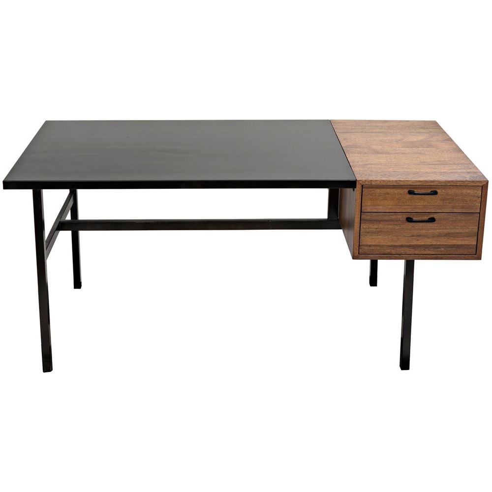 Algeron Desk with Black Iron by NOIR