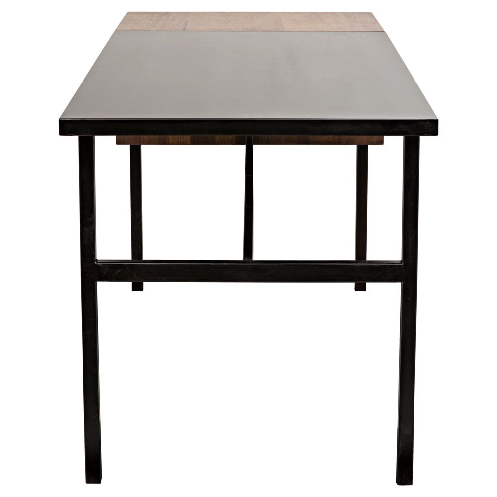 Algeron Desk with Black Iron by NOIR