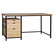 Nabucco Desk, Bleached Walnut and Iron by NOIR