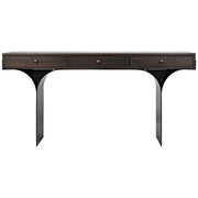 Truss Desk, Ebony Walnut with Iron Legs by NOIR
