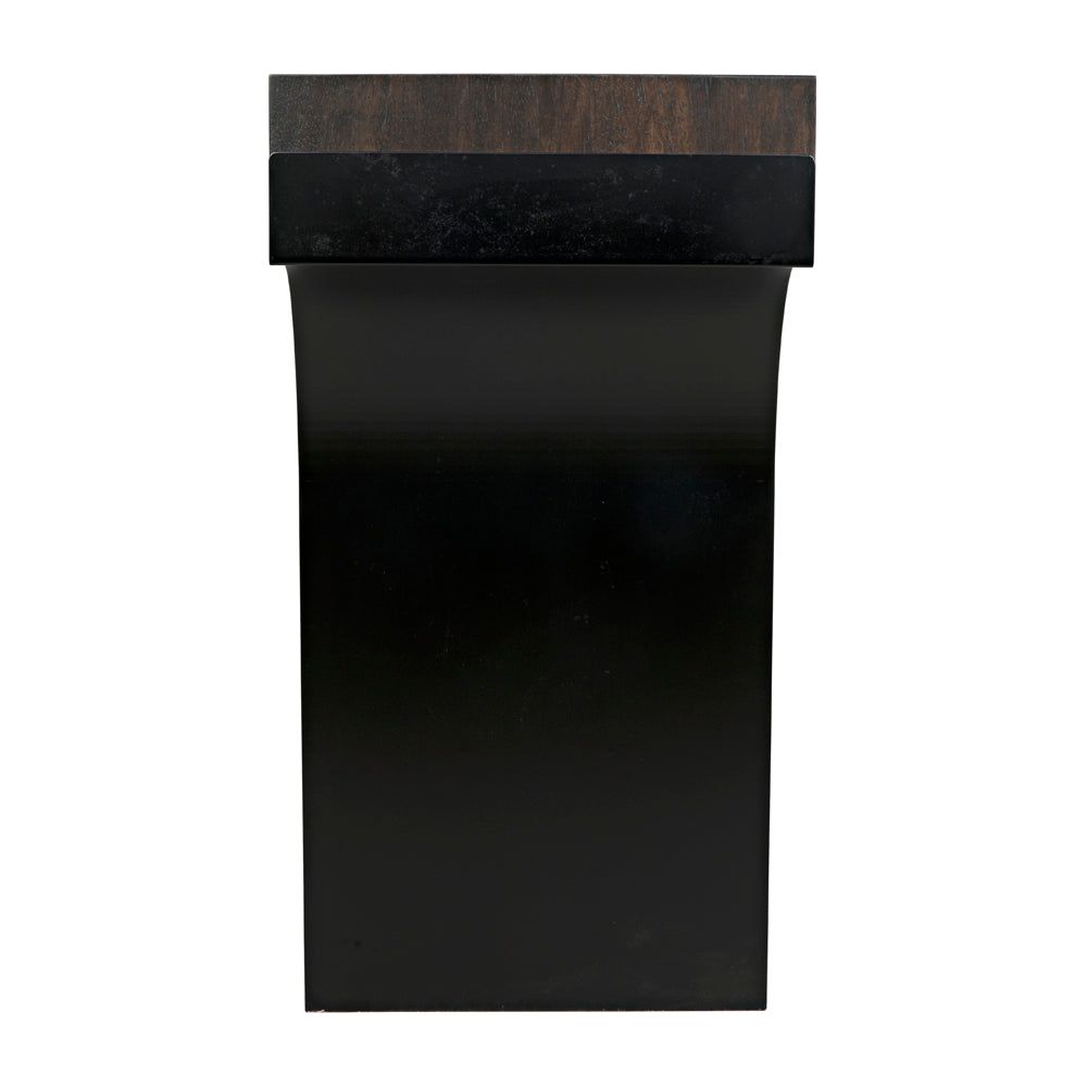 Truss Desk, Ebony Walnut with Iron Legs by NOIR