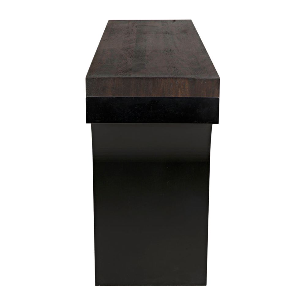 Truss Desk, Ebony Walnut with Iron Legs by NOIR