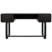 Voltes Desk, Ebony Walnut with Black Iron by NOIR