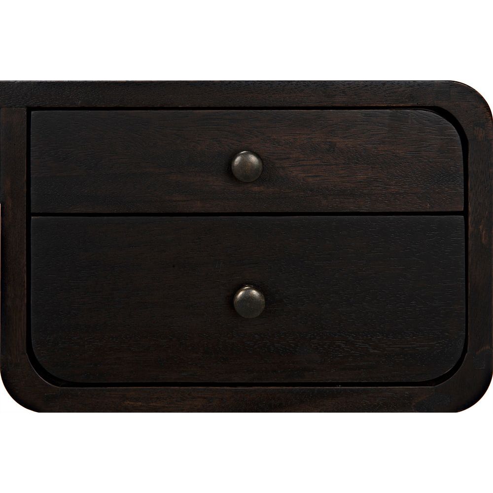 Voltes Desk, Ebony Walnut with Black Iron by NOIR