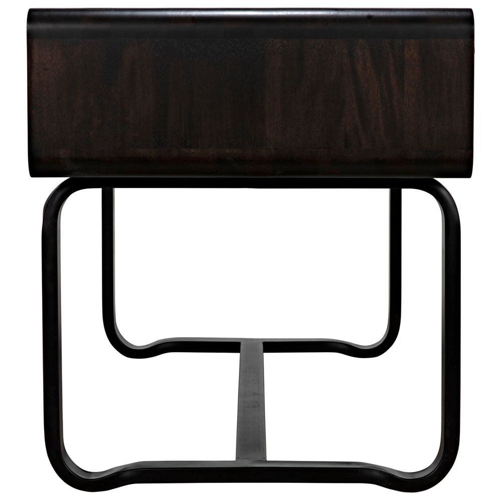 Voltes Desk, Ebony Walnut with Black Iron by NOIR