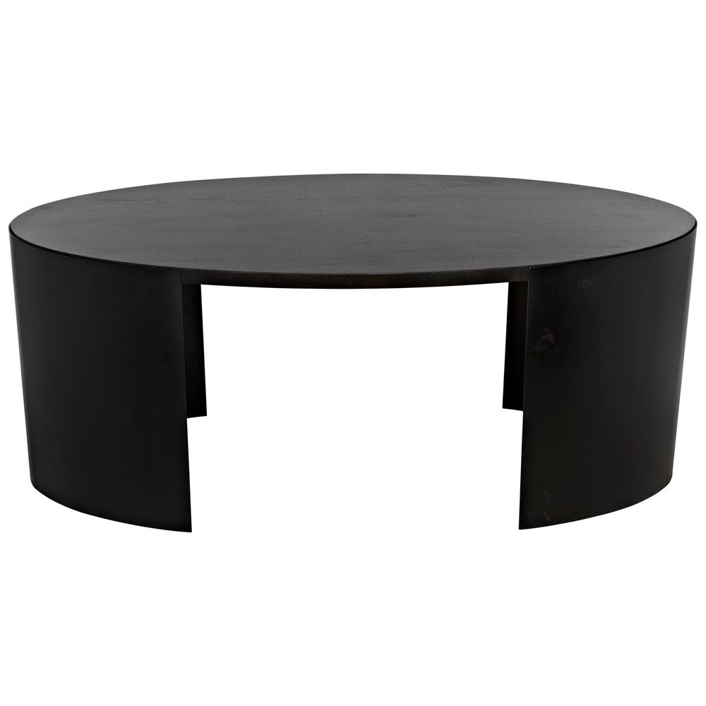 Marigold Desk, Ebony Walnut with Black Iron by NOIR