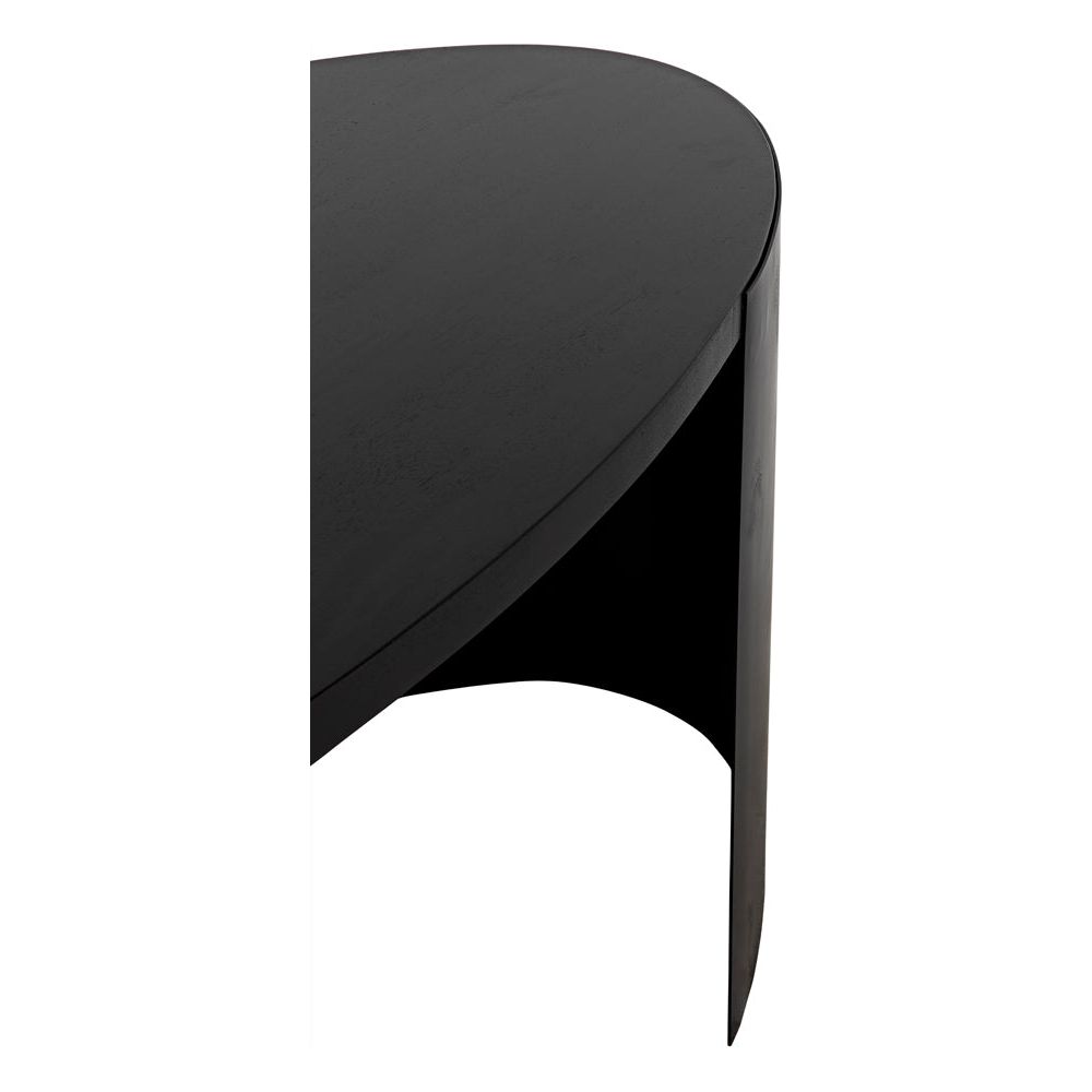 Marigold Desk, Ebony Walnut with Black Iron by NOIR